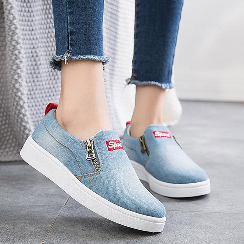 Tênis Casual Slip Denim